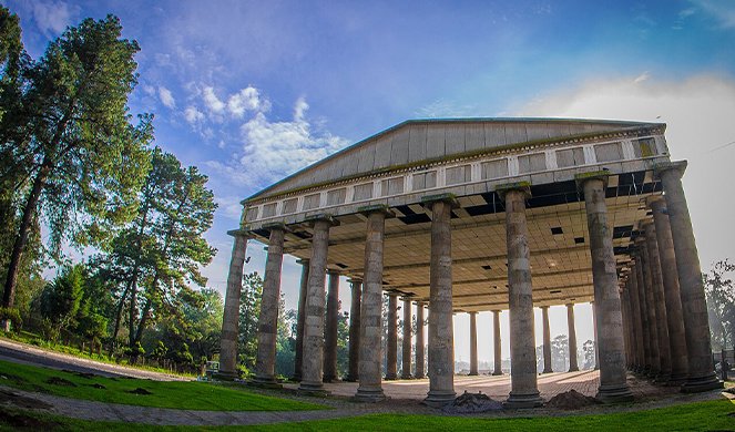 minerva temple at quetzaltenango city, guatemala